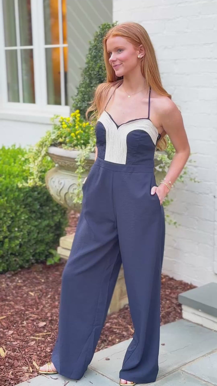 Nautical Linen Jumpsuit