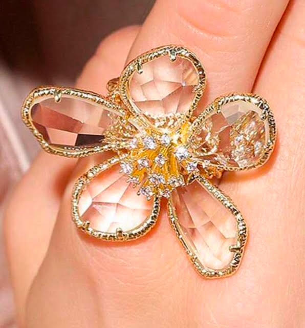 Crystal Flower Ring