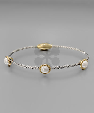 Cable Pearl Braclet