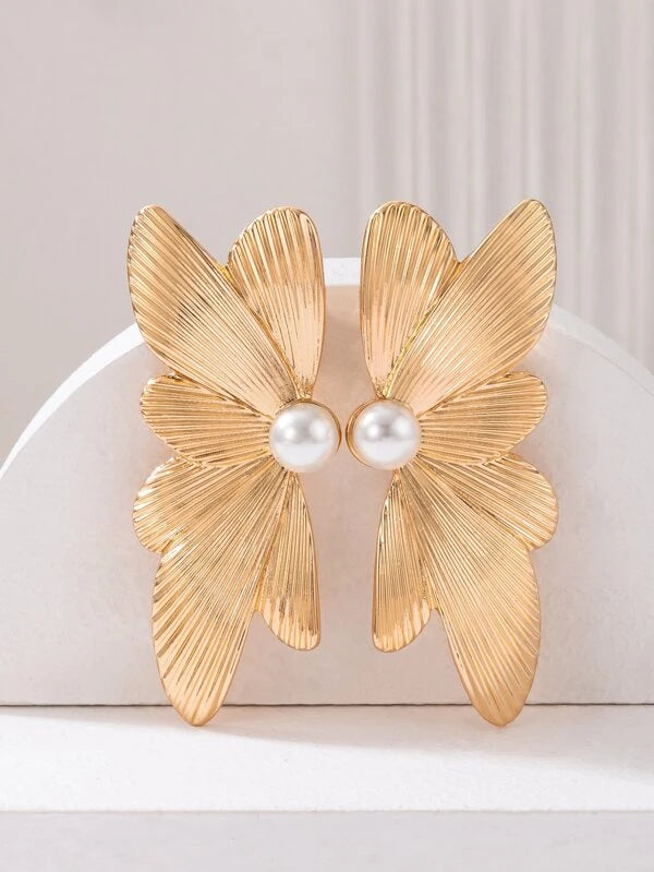 Winged Floral Earring