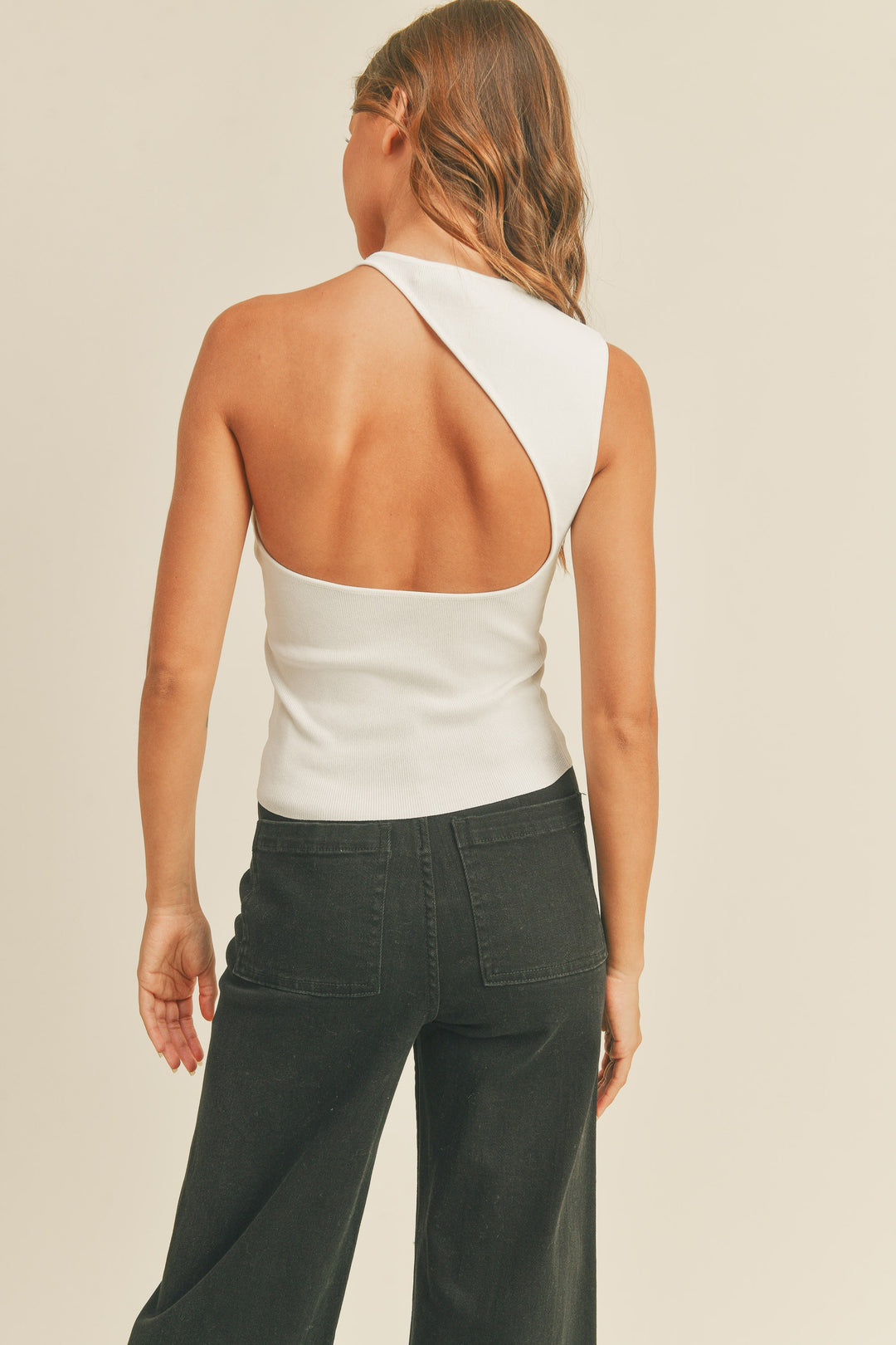 Scoop Detail On Back Sleeveless Top