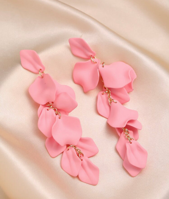 Pedal Drop Statement Earrings