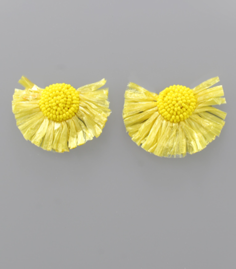 Raffia Fan Earrings