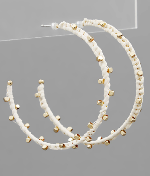 Raffia Stud Hoops