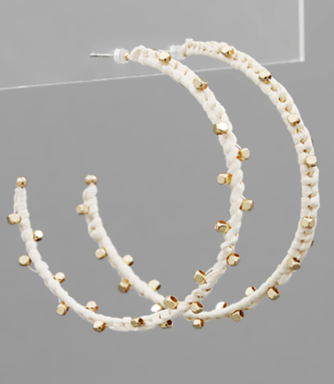 Raffia Stud Hoops