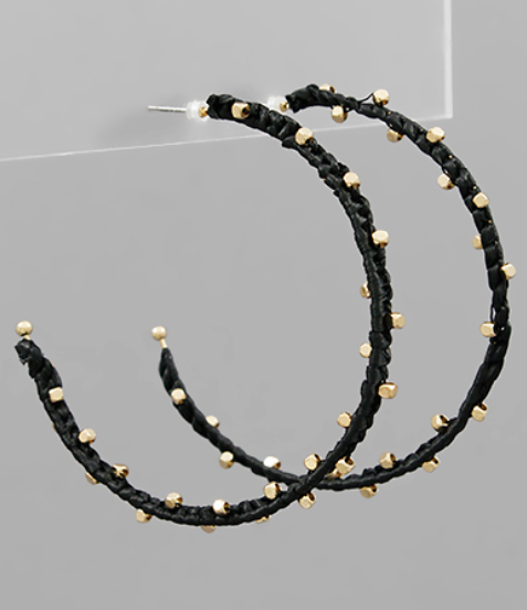 Raffia Stud Hoops