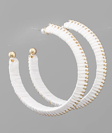 Raffia Wrapped Hoops