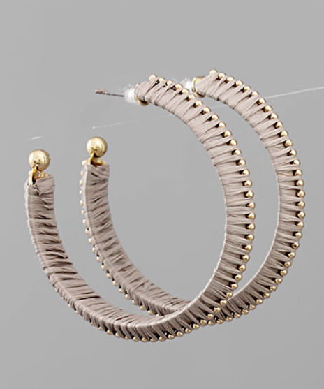 Raffia Wrapped Hoops