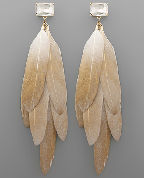 Long Feather Earrings