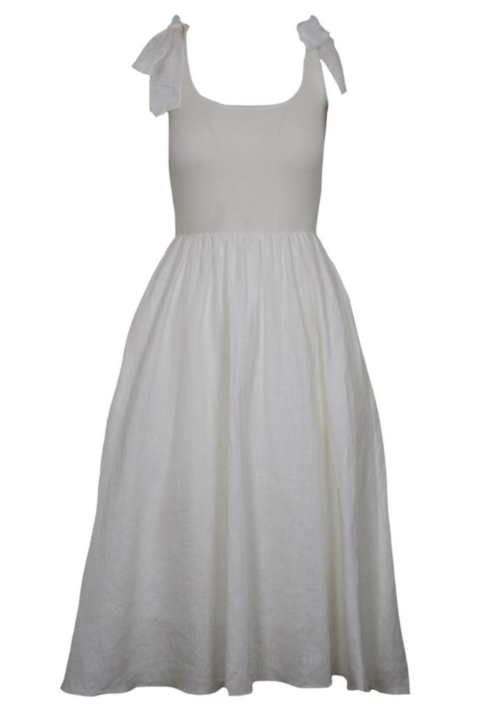 Briela Tie Tank Dress White