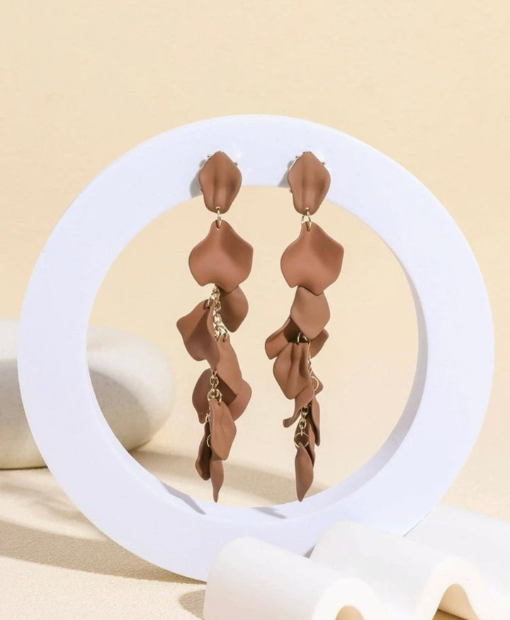 Pedal Drop Statement Earrings