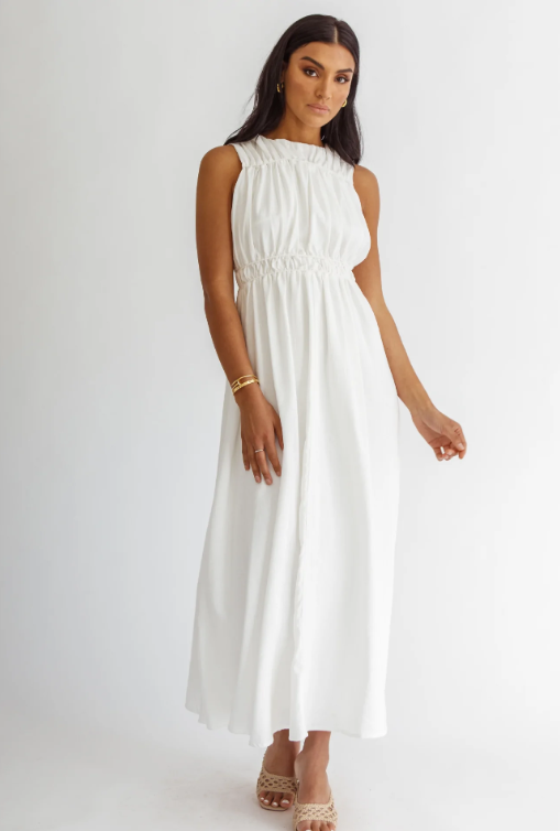 Willa Midi Dress White