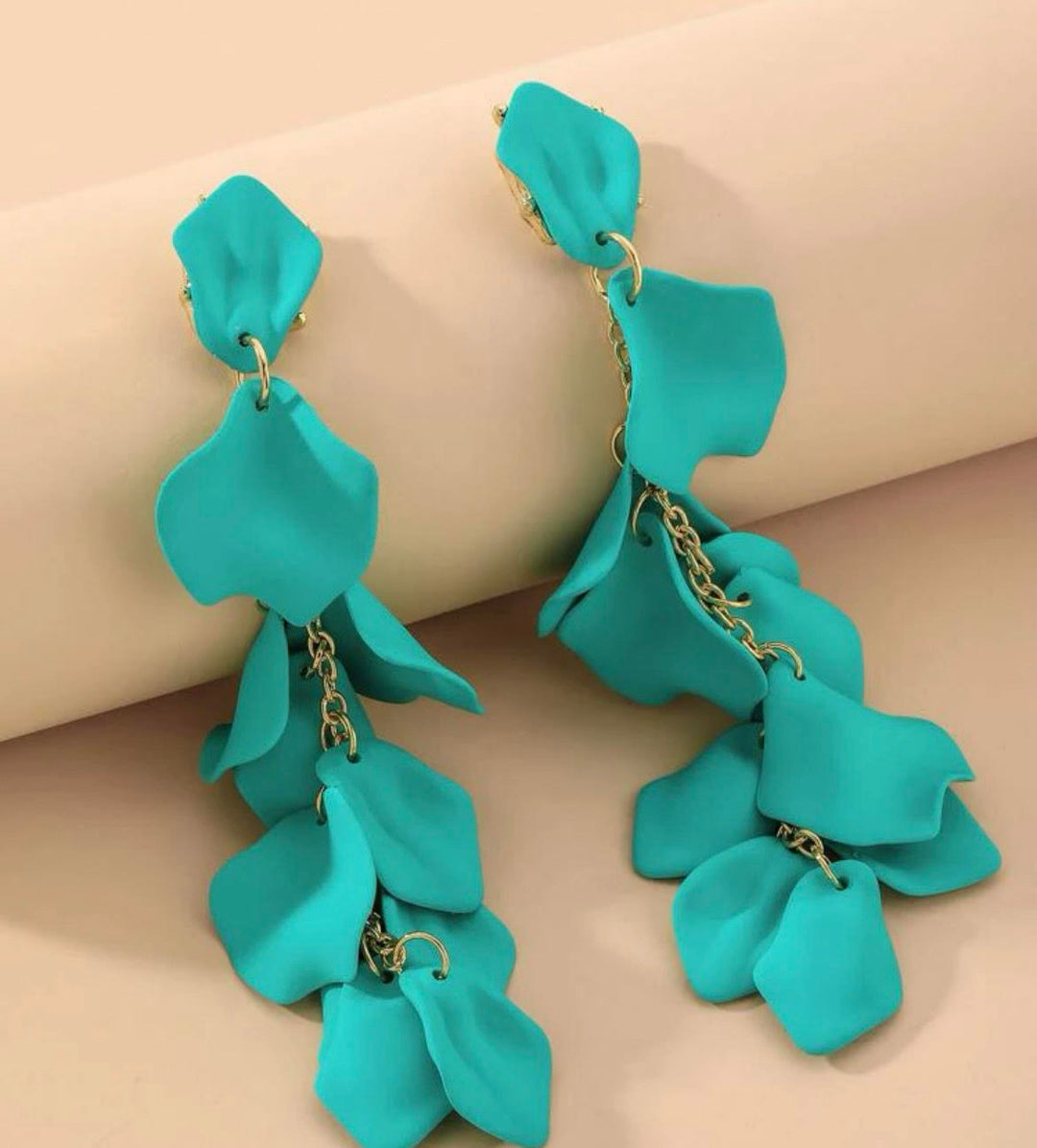 Pedal Drop Statement Earrings